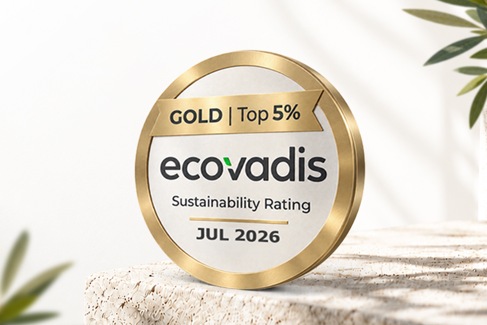 Gold Medal Recognition from EcoVadis®