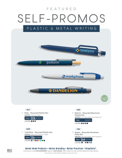 Plastic and Metal Writing flyer